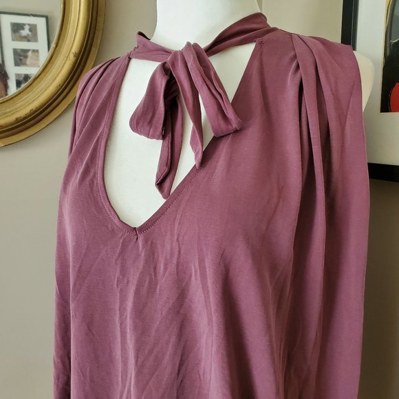 Free People Forget Me Not Tie-Neck Tank Shiraz XS - Picture 8 of 16